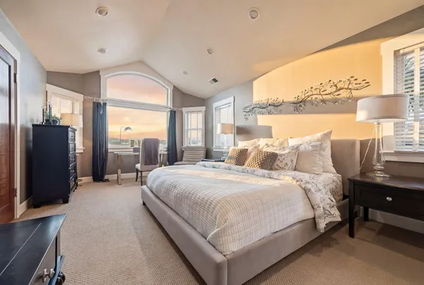a kitchen with sink cabinets and microwave