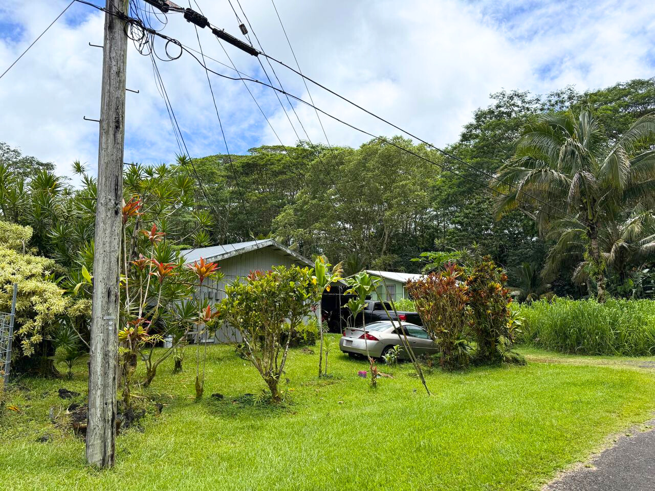 14-3276 Pualaa Road Pahoa, HI 96778 - Photo 6 of 8 a backyard of a house with table and chairs