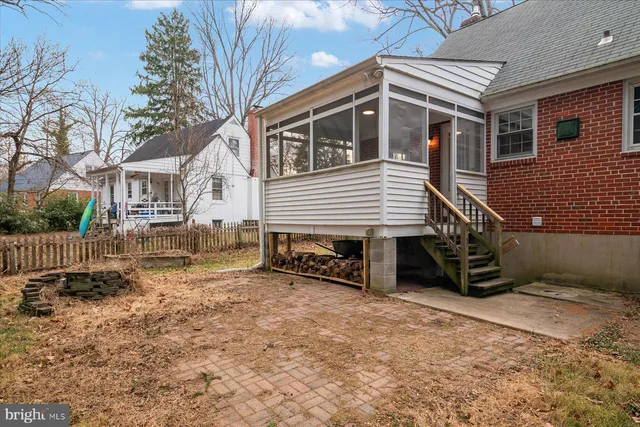 a view of backyard with green space