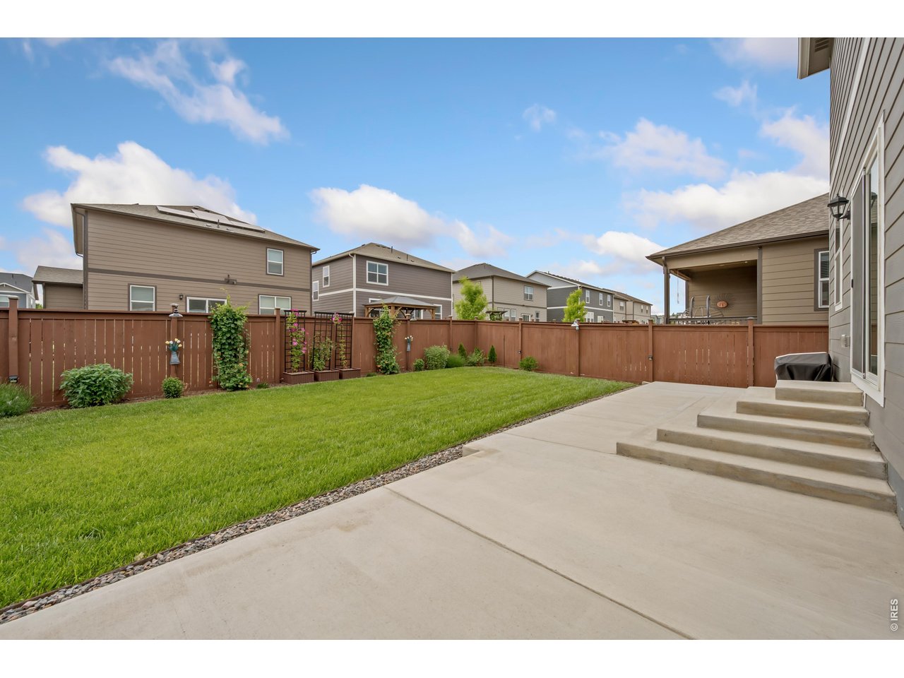 352 Bluebird Road Johnstown, CO 80534 - Photo 22 of 26 Fully fenced back yard with extensive patio