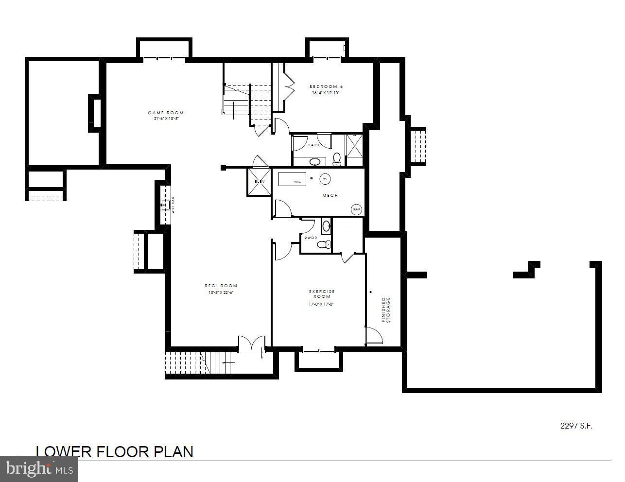 1800 Monza Road McLean, VA 22101 - Photo 77 of 77 Basement Floor Plan