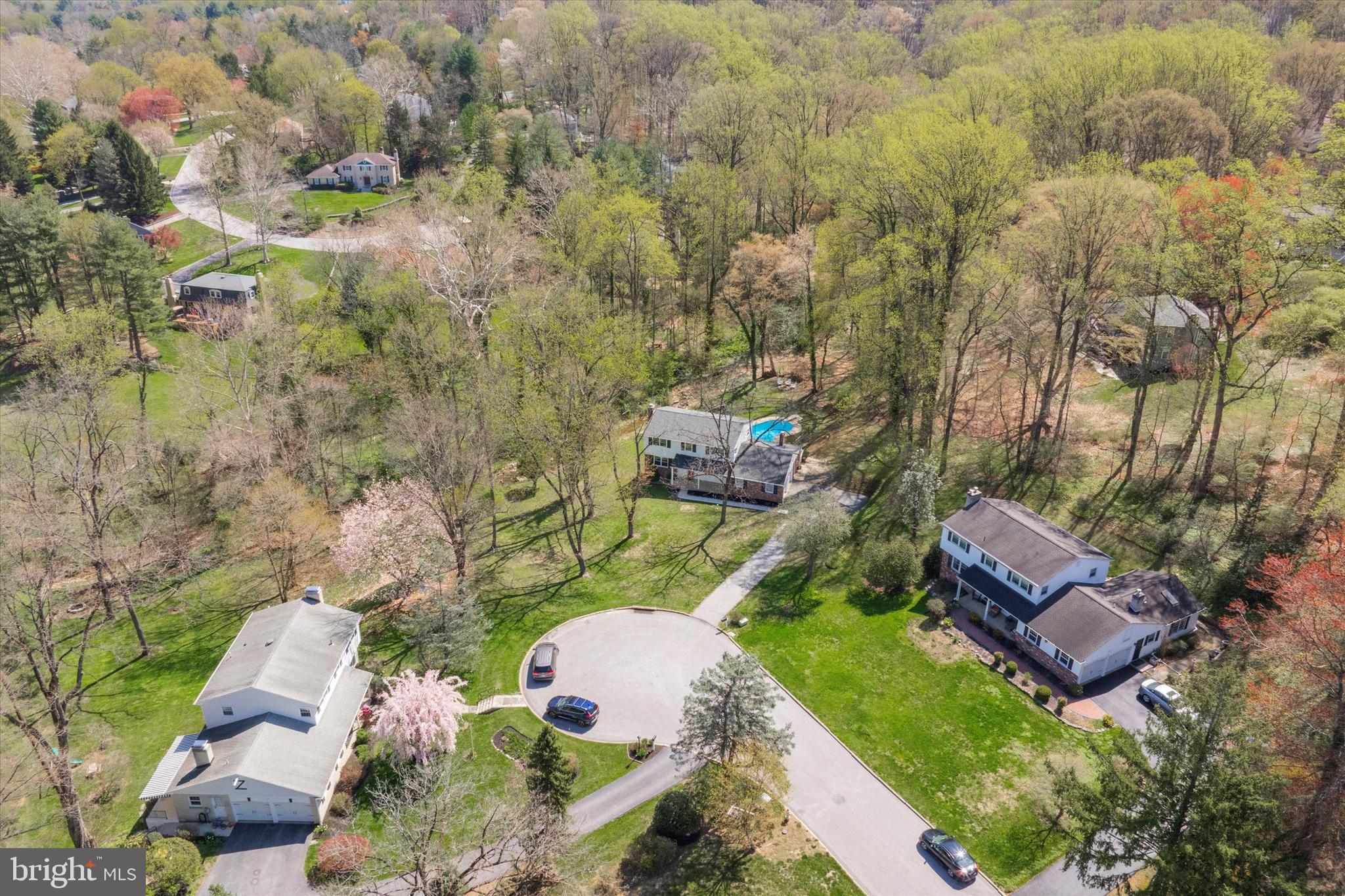 78 Peddrick Road Wayne, PA 19087 - Photo 40 of 47 an aerial view of residential house with outdoor space and trees all around