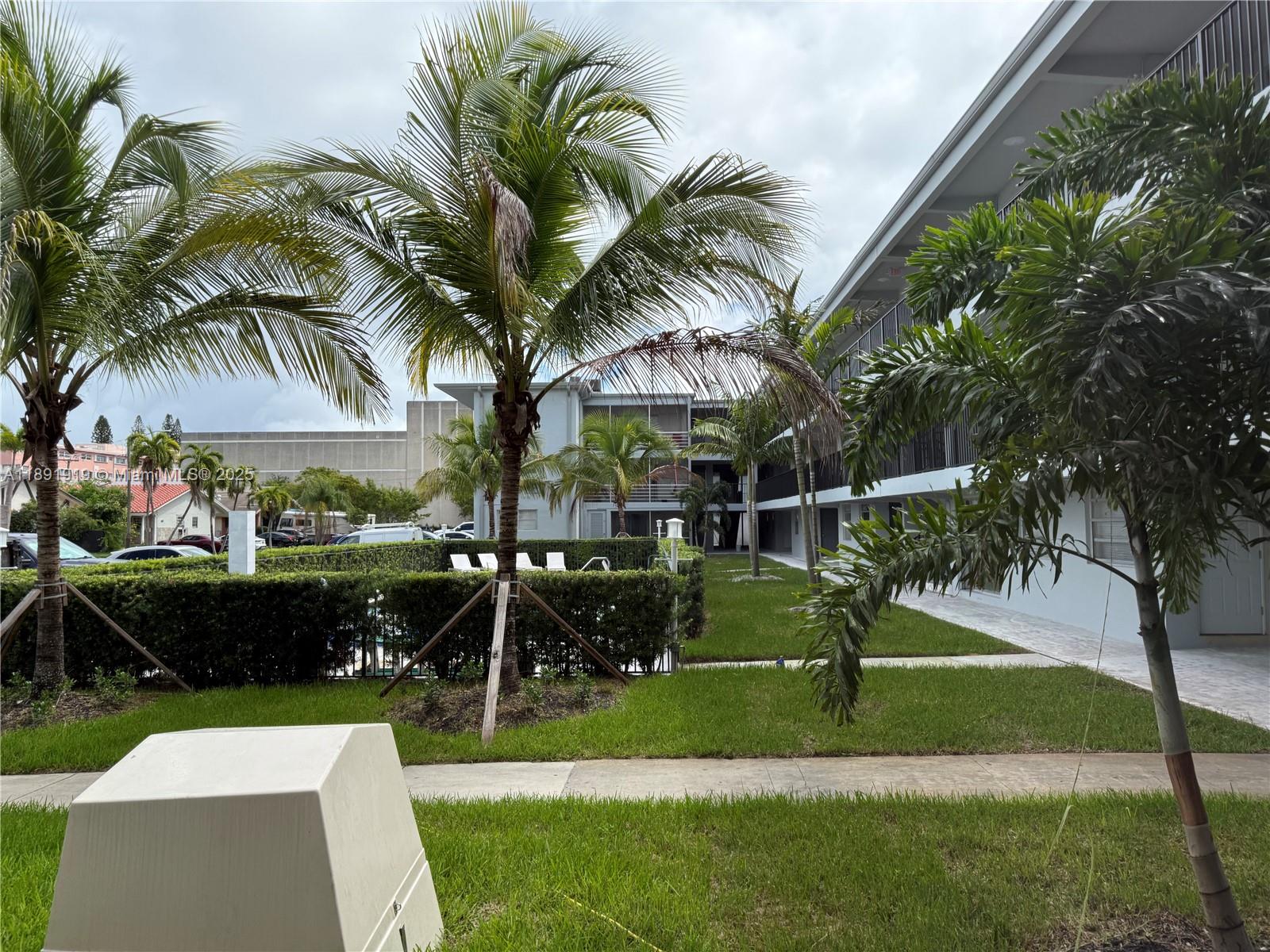 1100 Northeast 1st Court, Unit 120 Hallandale Beach, FL 33009 - Photo 32 of 45 a view of a park with plants and palm trees