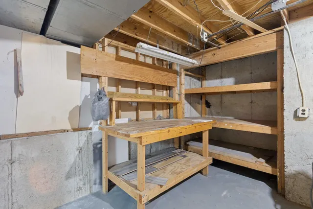 a view of storage and utility room