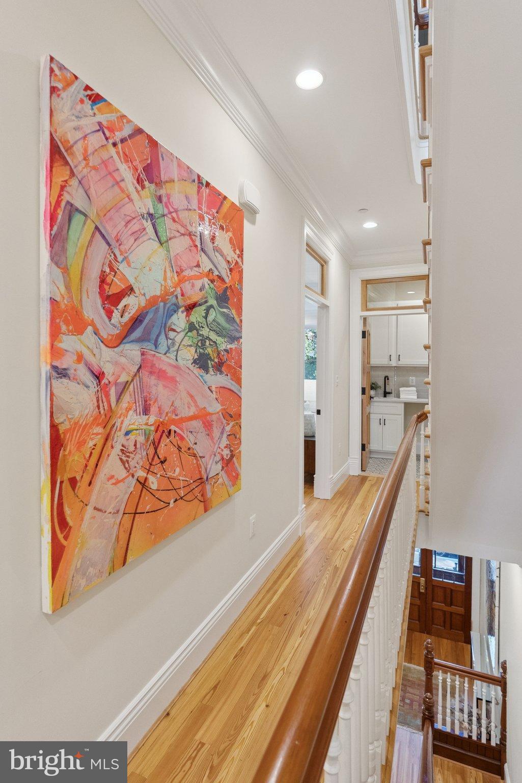 1514 R Street Northwest Washington, DC 20009 - Photo 44 of 84 Vibrant art brightens a welcoming hallway.