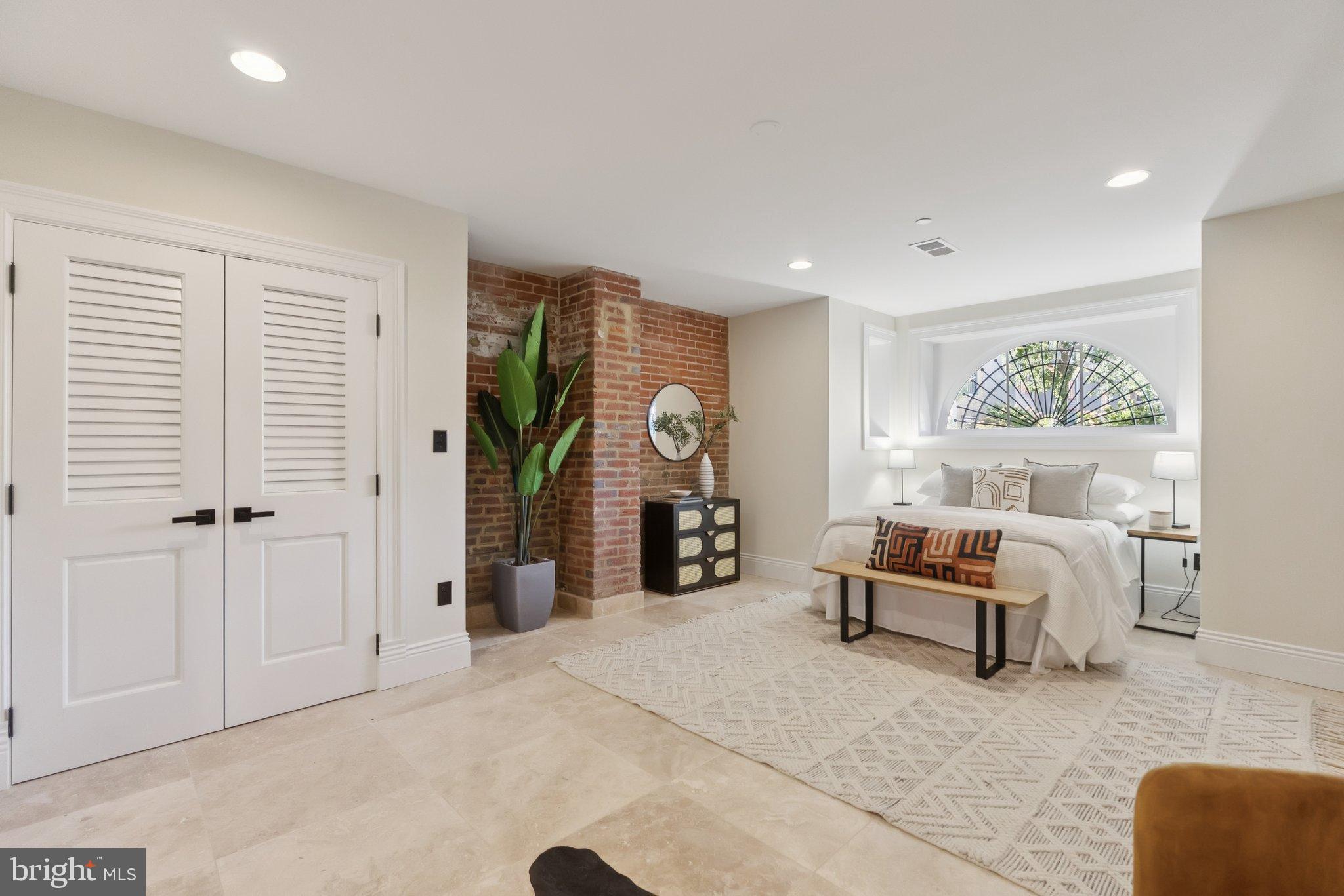 1514 R Street Northwest Washington, DC 20009 - Photo 51 of 84 Chic bedroom with elegant architectural details.