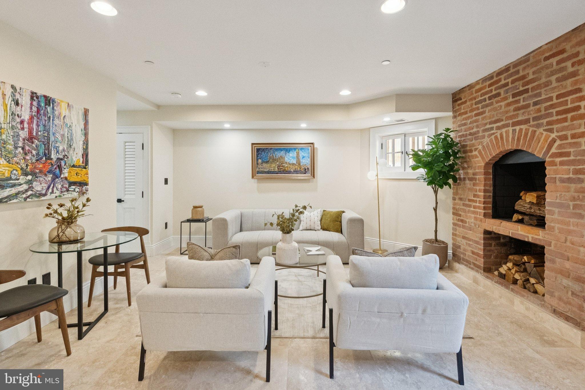 1514 R Street Northwest Washington, DC 20009 - Photo 63 of 84 a living room with furniture fireplace and potted plant