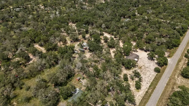 a view of a yard with a tree
