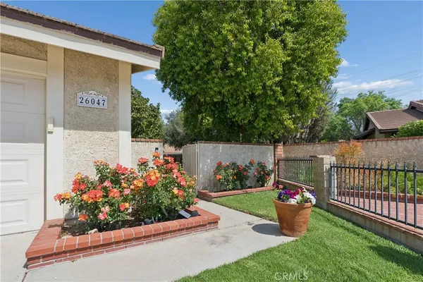 a view of a backyard with plants