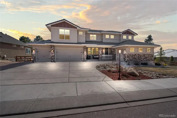a front view of a house with entertaining space