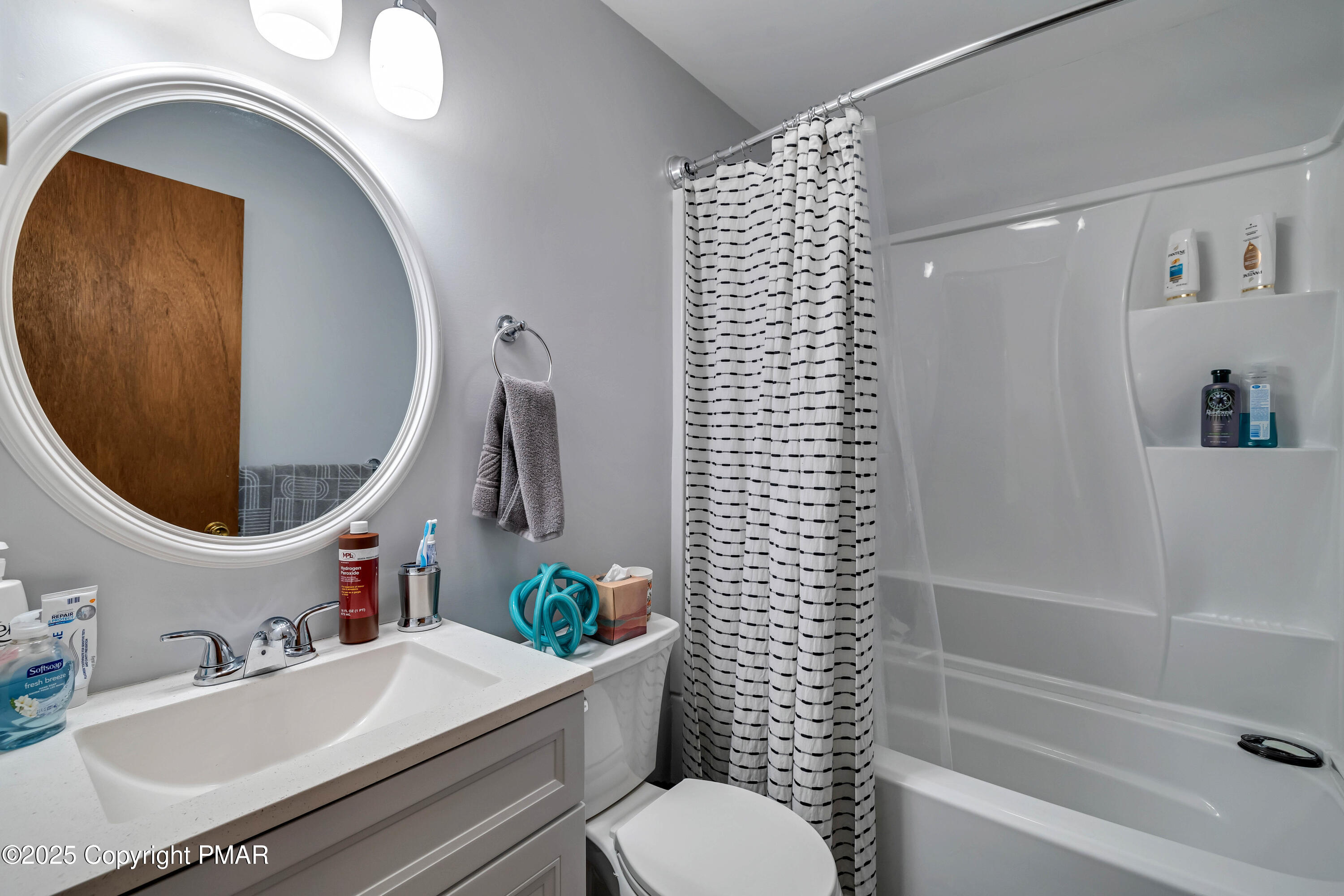 345 Canterbury Road Bushkill, PA 18324 - Photo 33 of 57 a bathroom with a sink toilet and shower