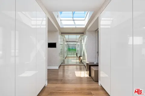 a view of wooden door