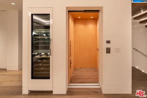 a kitchen with a stove and a microwave