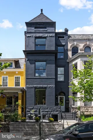 a front view of a building with street