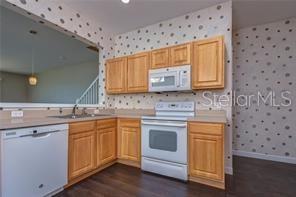 4744 Pond Ridge Drive Riverview, FL 33578 - Photo 14 of 18 a kitchen with granite countertop a sink and a microwave