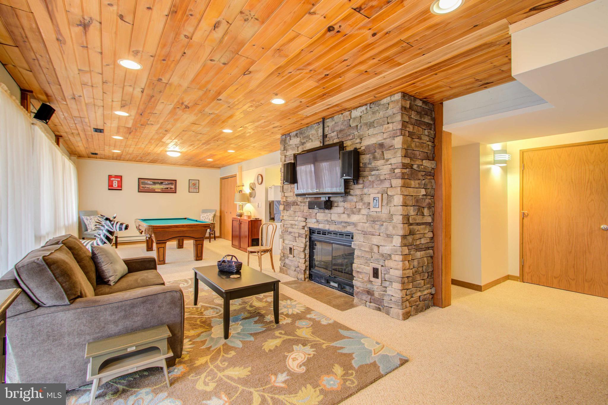 10610 Sweepstakes Road Damascus, MD 20872 - Photo 35 of 49 Lower level family room with stone fireplace