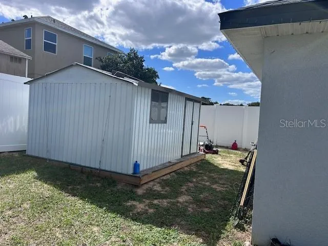 a backyard of a house