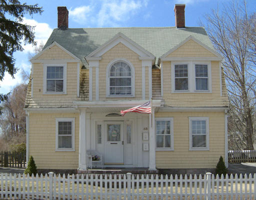 a front view of a house