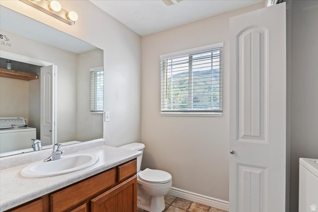 2350 South Highway 89, Unit 4 Perry, UT 84302 - Photo 21 of 30 Half bathroom with vanity and washer / dryer