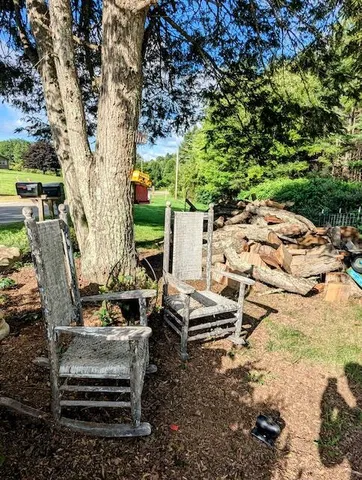 a view of outdoor space patio and lake view