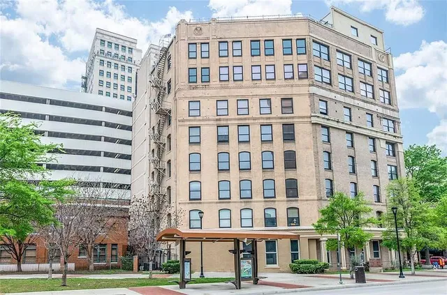 a front view of a building