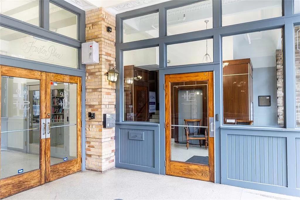 910 Houston Street, Unit 604 Fort Worth, TX 76102 - Photo 2 of 14 Property entrance with french doors
