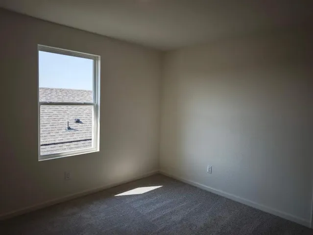 an empty room with a window