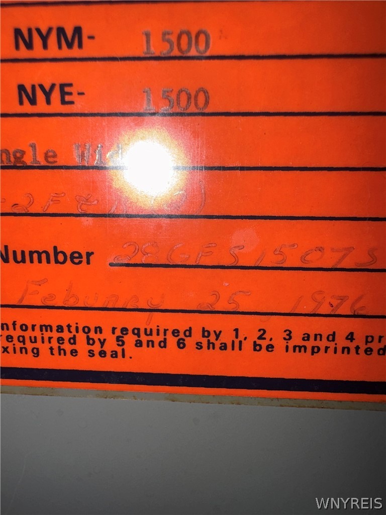 3450 Howard Road, Unit 41 Hamburg, NY 14075 - Photo 21 of 21 Identification sticker