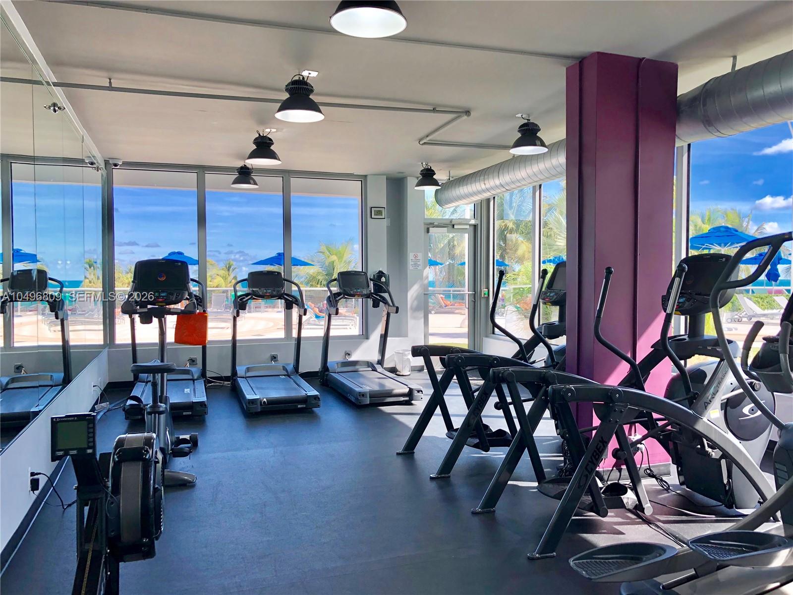 100 Lincoln Road, Unit 1423 Miami Beach, FL 33139 - Photo 42 of 56 a view of a room with gym equipment