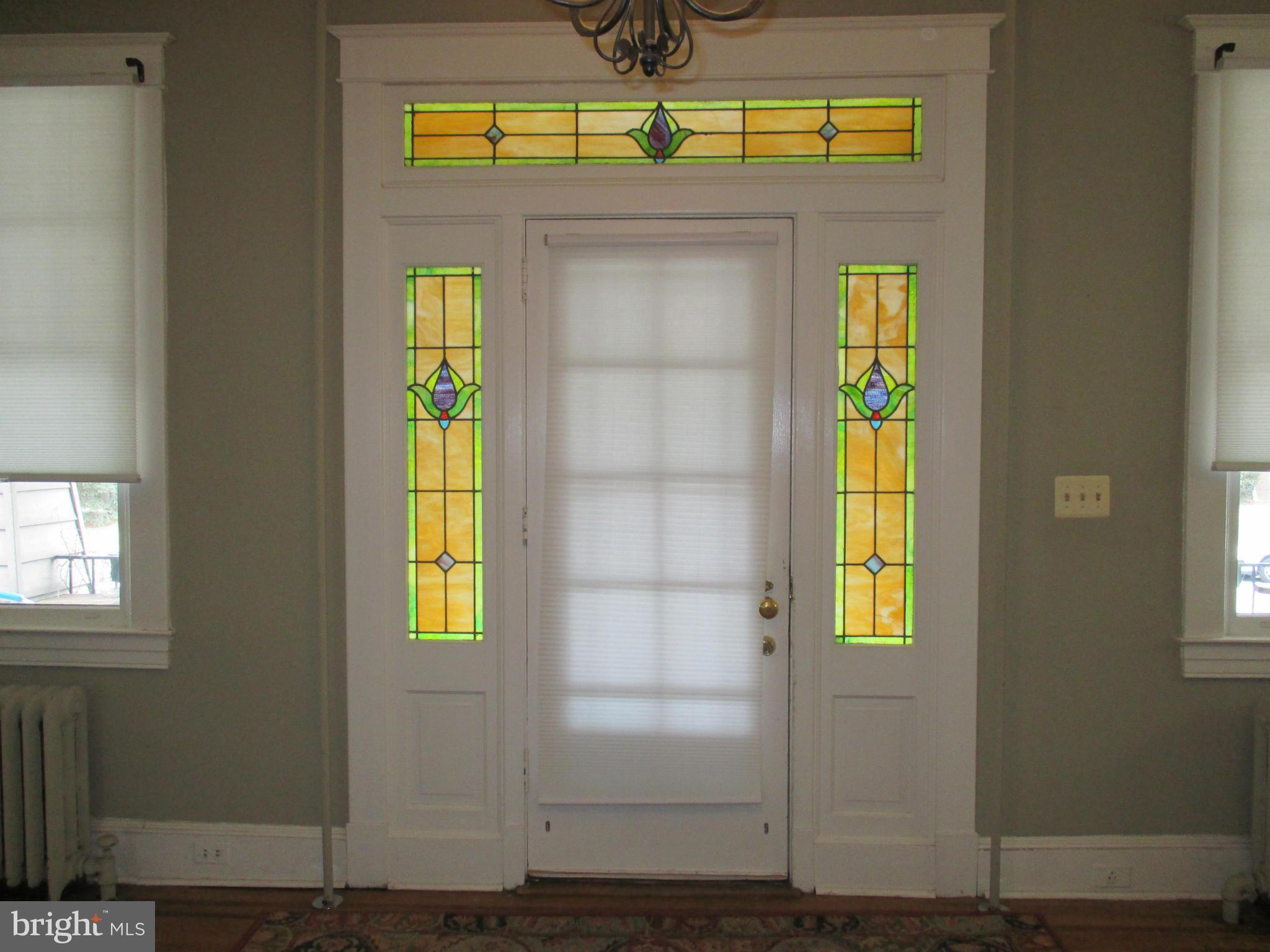 203 Mallow Hill Road Baltimore, MD 21229 - Photo 20 of 30 Front Door with Stained Glass