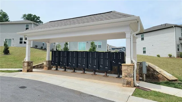 a view of a house with garage