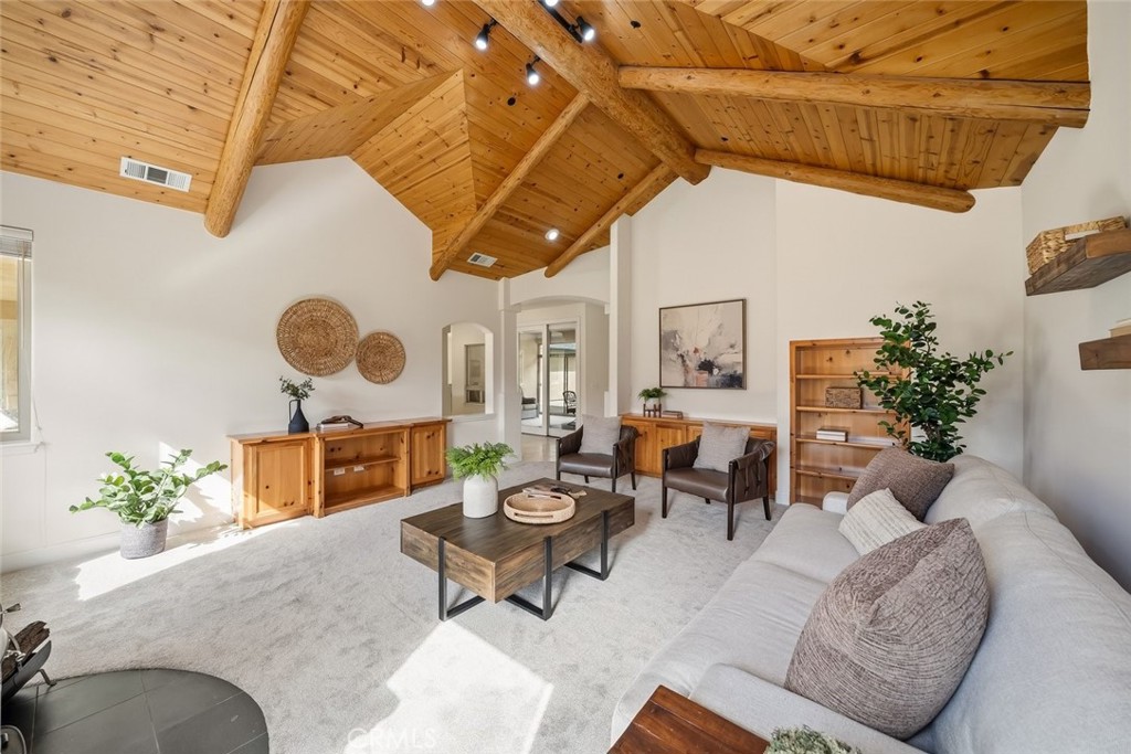 1825 Hi Mountain Road Arroyo Grande, CA 93420 - Photo 12 of 74 a living room with fireplace furniture and a potted plant