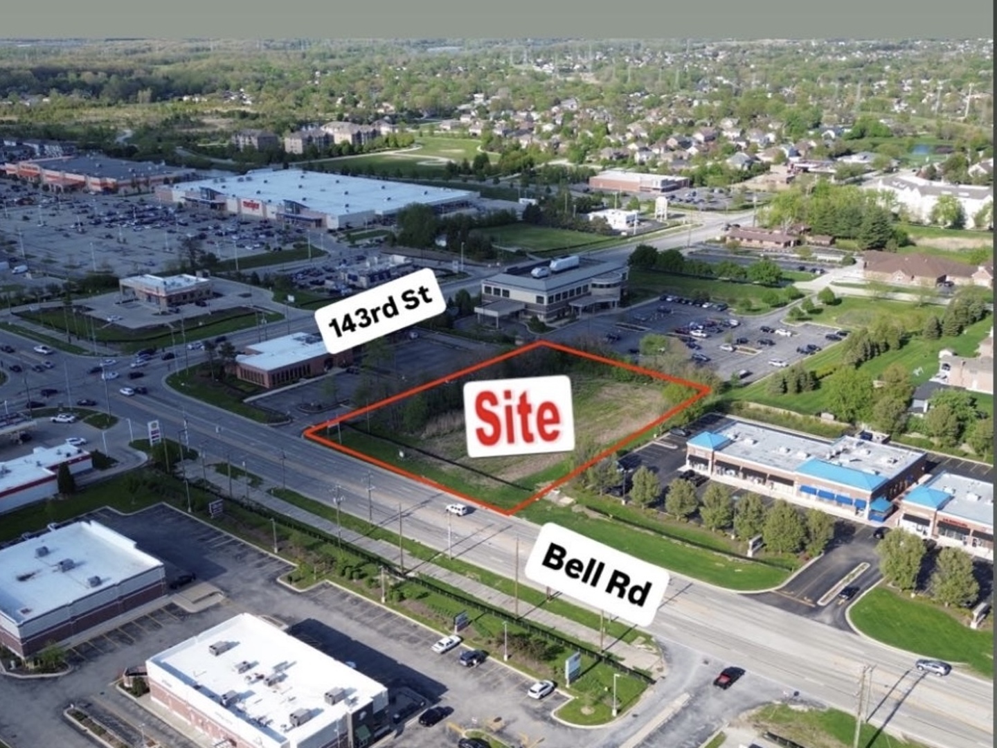 an aerial view of a city