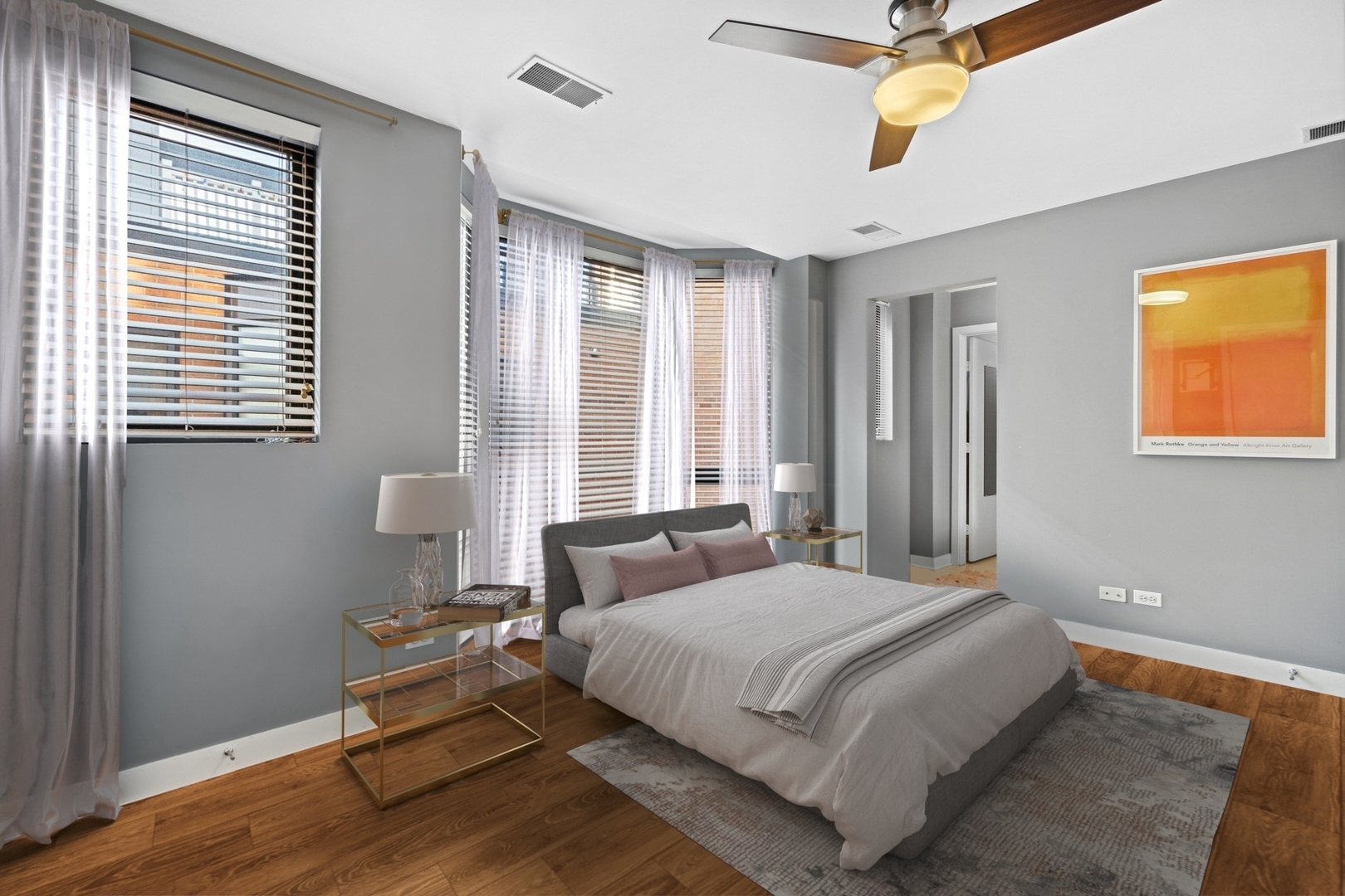 222 South Racine Avenue, Unit 607 Chicago, IL 60607 - Photo 10 of 22 a bedroom with a bed and window