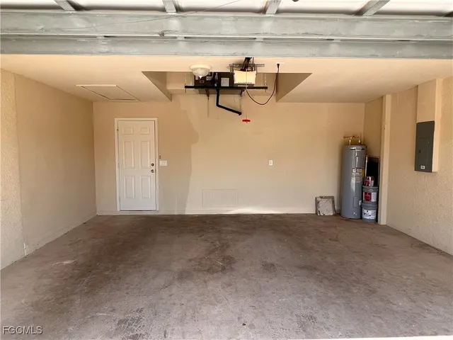 a view of a garage