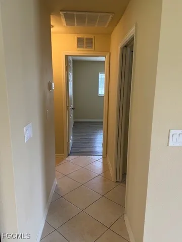 a view of a bathroom with a door