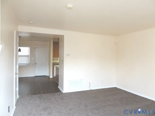 an empty room with a window