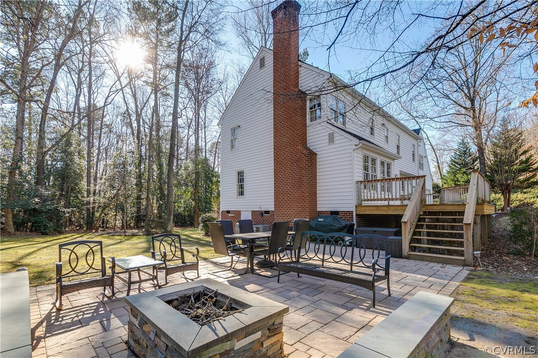 538 Courthouse Road Richmond, VA 23236 - Photo 21 of 24 a view of a patio with couches table and chairs and potted plants