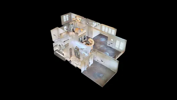 a view of table chairs