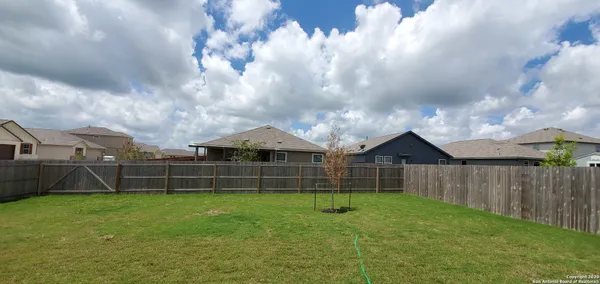 a view of a backyard