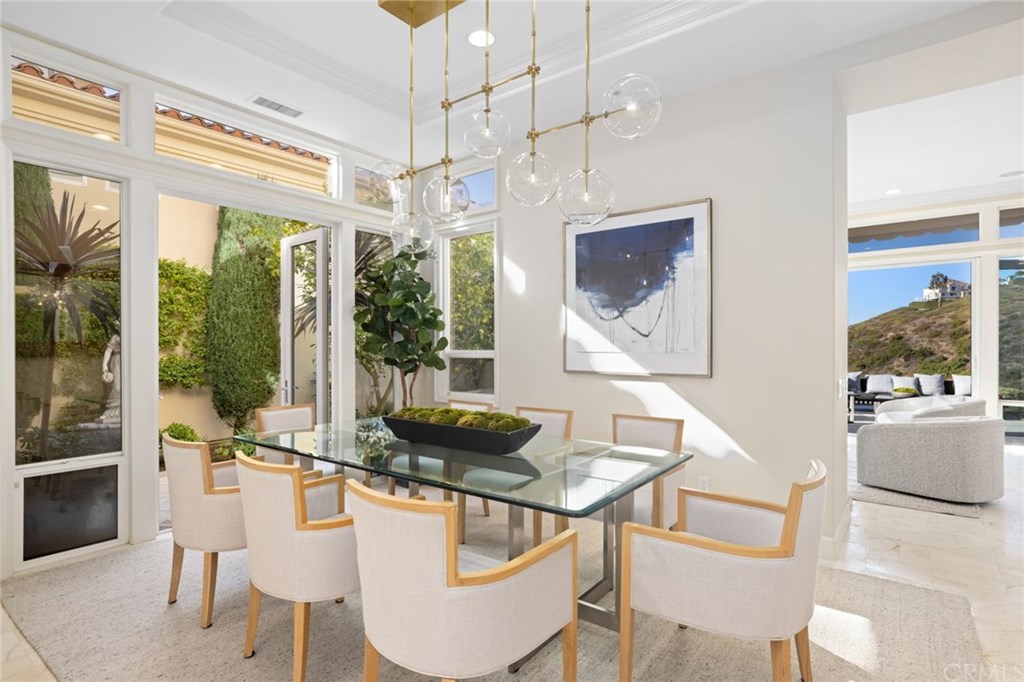 12 Sugar Pine Road Newport Coast, CA 92657 - Photo 7 of 45 Dining Room with outdoor terrace access.