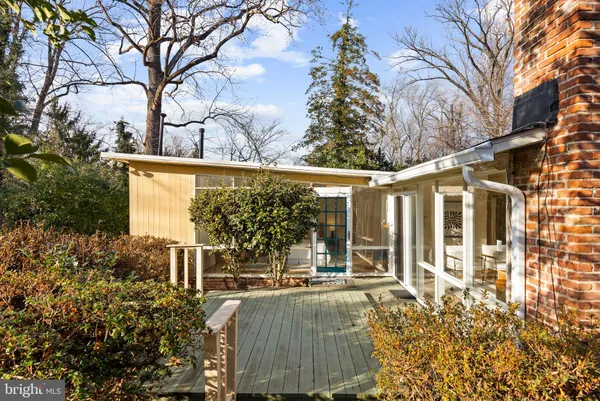 front view of a house with a large tree