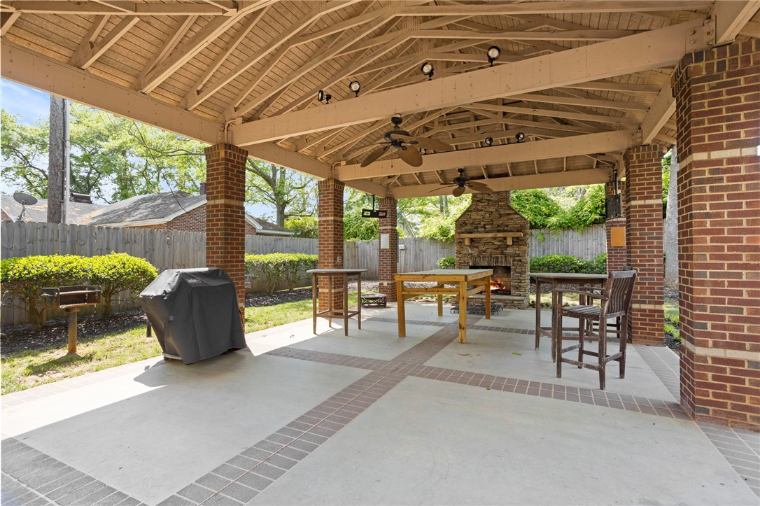 101 Oak Street, Unit 401 Clemson, SC 29631 - Photo 18 of 26 This spacious outdoor covered patio offers an ideal setting for relaxation and entertaining.