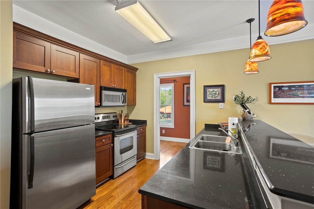 101 Oak Street, Unit 401 Clemson, SC 29631 - Photo 6 of 26 This thoughtfully designed kitchen offers both beauty and functionality for daily living.