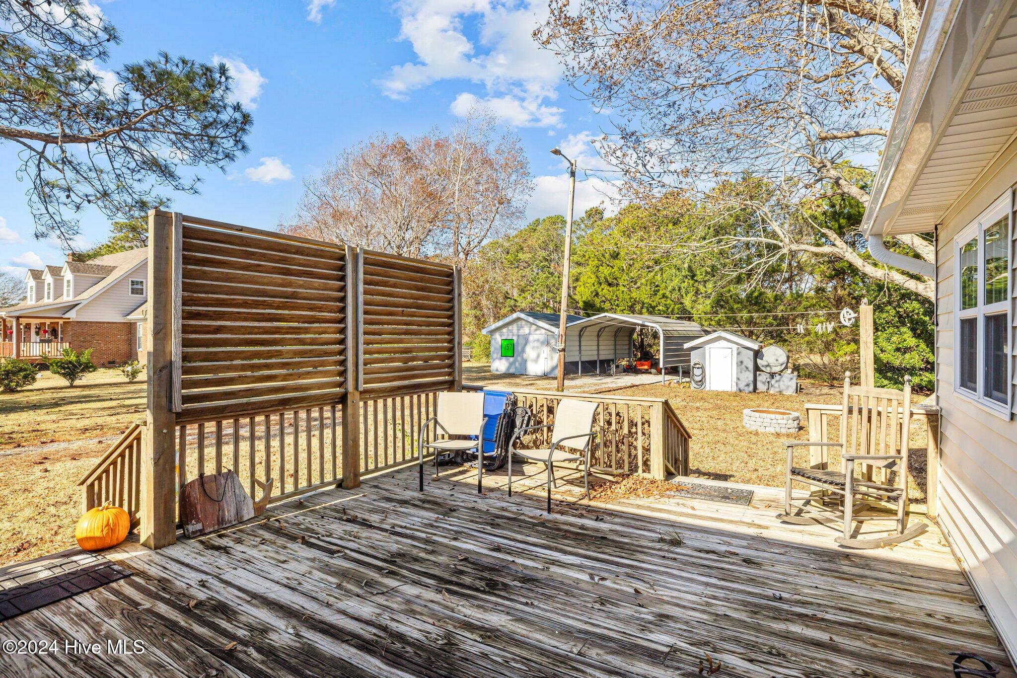 157 Arthur Road Beaufort, NC 28516 - Photo 34 of 48 Peaceful Back Deck