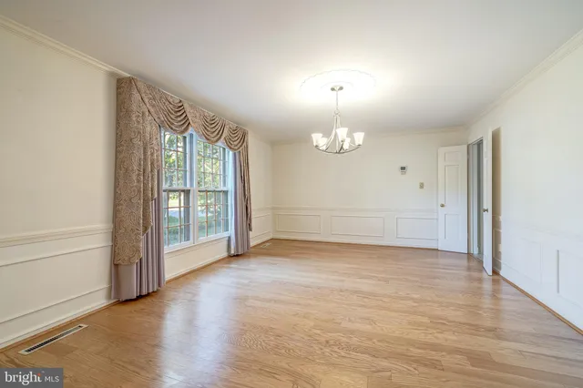 a view of a livingroom with a chandelier
