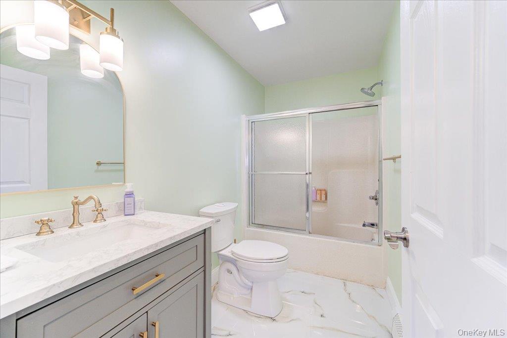 237 South Ohioville Road New Paltz, NY 12561 - Photo 25 of 48 a bathroom with a sink a toilet and shower