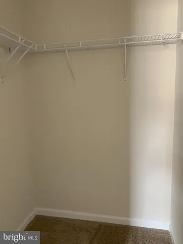 a view of small space with racks on the wall