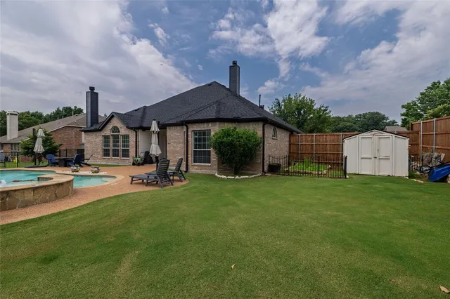 a house view with a garden space