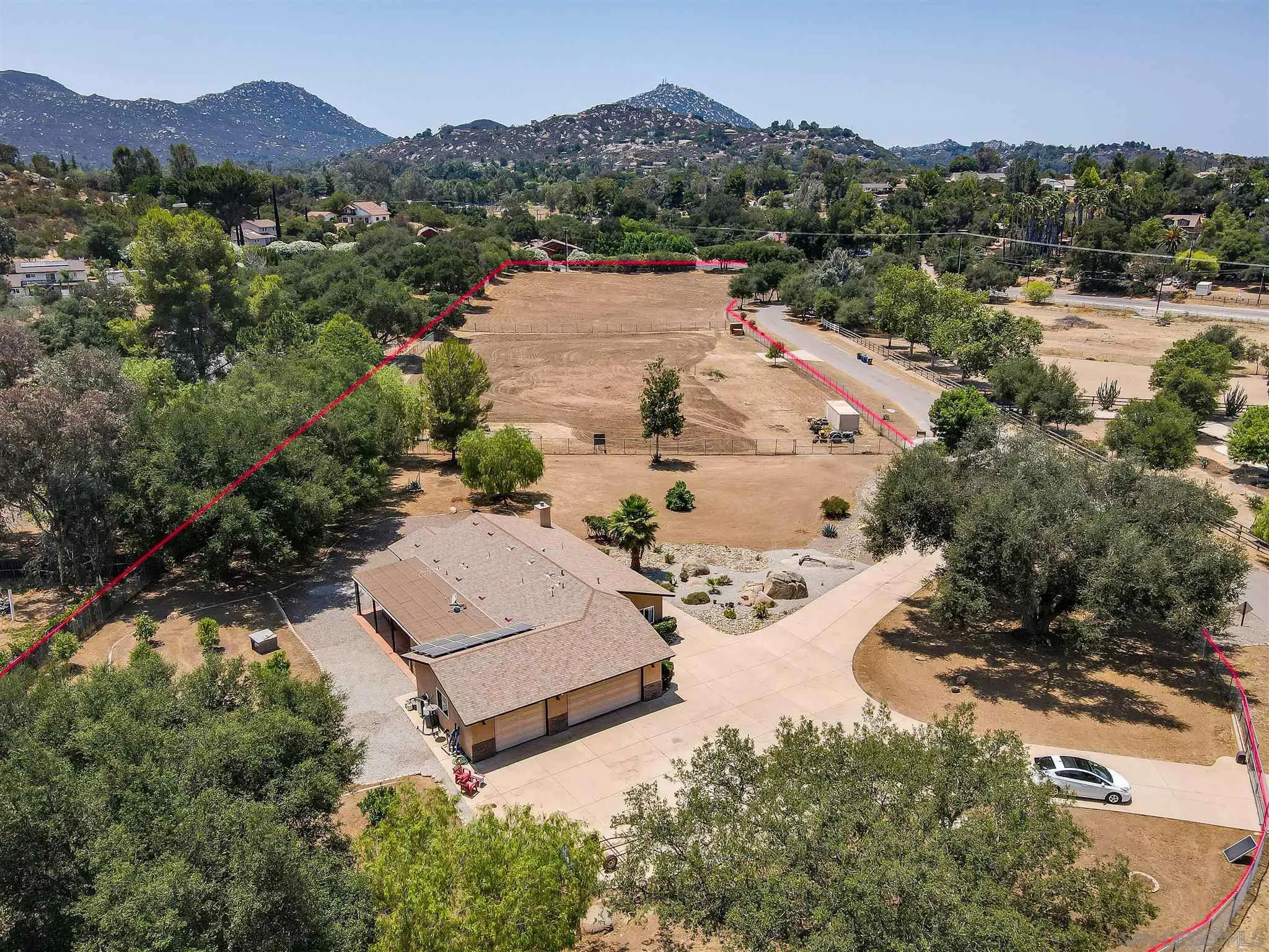 19139 Split Rock Road Ramona, CA 92065 - Photo 21 of 29 an aerial view of a house with a yard